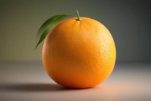 fechar-se uma fresco todo laranja citrino fruta isolar. ai gerado foto