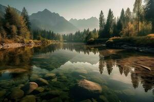 fantástico outono Visão do sangrar lago. popular viagem destino dentro Eslovénia, Europa. beleza mundo. foto