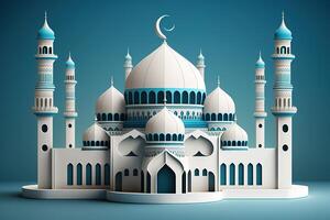 ilustração mesquita fundo gerado ai foto