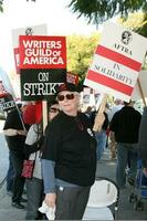 susan flanela Sabonete ópera aftra atores Apoio, suporte escritoras guilda do América greve cbs televisão cidade dezembro 17 2007 los angeles ca 2007 kathy cabanas cabanas foto