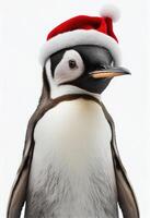 Natal pinguim. generativo ai. foto