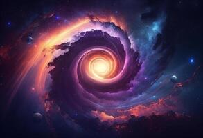 espaço galáxia fundo generativo ai foto