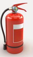 isolado fogo extintor em branco fundo - essencial segurança equipamento para emergências ai gerado foto