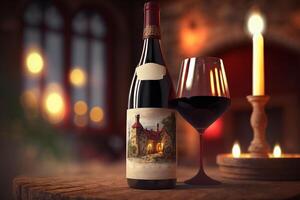 bebericando em excelência descobrindo chateauneuf-du-pape vinho dentro a rhone vale ai gerado foto