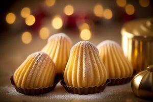 delicioso francês madeleines com uma dourado crosta e suave migalha ai gerado foto