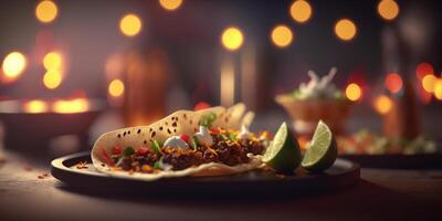 a delicioso aromas e sabores do mexicano cozinha dentro uma ainda vida ai gerado foto