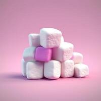 mastigável doces ou marshmallows estão macio. ai gerado foto