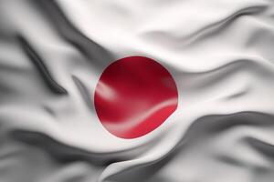tiro do bandeira do Japão tem uma grande vermelho Centro generativo ai foto