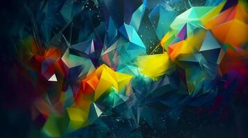 abstrato colorida fundo cristal formas cor ai generativo foto