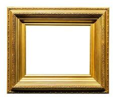 velho horizontal muito Largo dourado madeira cenário quadro, Armação foto