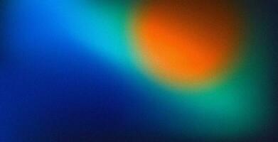 abstrato azul laranja cerceta granulado textura retro fundo, vibrante cor gradiente poster Projeto foto