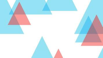 criativo geométrico azul e vermelho triângulos em branco fundo foto