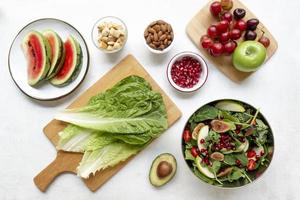 composição de alimentos integrais saudáveis