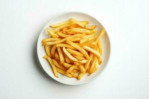 francês fritas Comida tigela. gerar ai foto