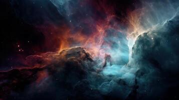 profundo espaço e nebulosa generativo ai foto