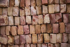 construção construção material tijolo blocos para industrial abstrato padronizar textura fundo papel de parede foto