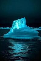 foto do luminescente iceberg, surpreendente natureza. ai generativo
