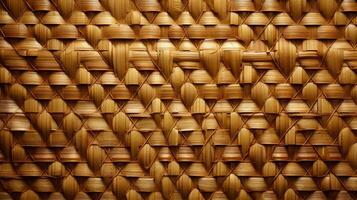 uma detalhado textura do uma tecido bambu muro. generativo ai foto