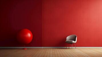 uma deslumbrante imagem do uma minimalista vermelho, exibindo a mágico elegância encontrado dentro simplicidade. ai generativo foto