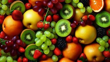 suculento frutas topo Visão fundo. ai generativo foto