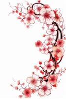 cópia de espaço do clipart do sakura flores. ai generativo foto