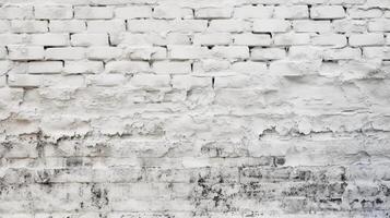 branco tijolo concreto parede, grunge rude cimento textura fundo. ai generativo foto