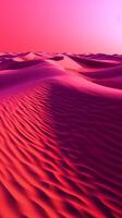 fotografias do deserto do superfícies, Sombrio Rosa e vermelho. ai generativo foto