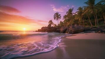 uma espantosamente realista de praia cena. ai generativo foto