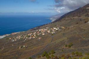 vista da vila do vulcão san antonio em las palmas nas ilhas canárias