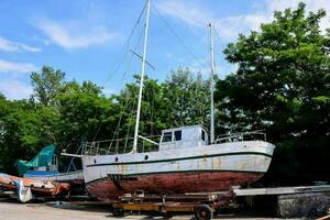 Visão com uma barco foto