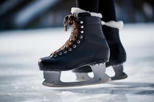 pernas inverno gelo patinação generativo ai foto