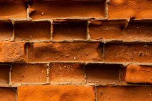 close-up de fundo de textura de parede de tijolo vermelho velho