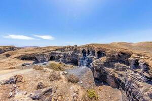 imagem do las grietas washouts em a canário ilha do Lanzarote foto