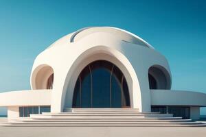 semicircular casa futurista arquitetônico estrutura generativo ai foto