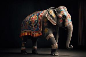 indiano elefante sagrado animal generativo ai foto