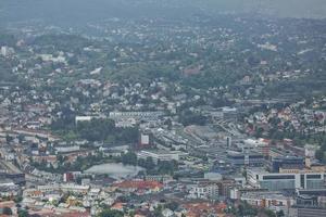 vista da cidade de bergen do monte floyen foto