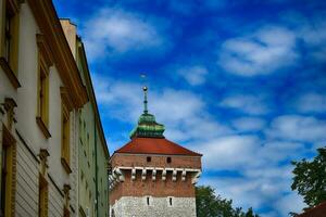 histórico histórico polonês cidade do Cracóvia em uma lindo ensolarado verão feriado dia foto