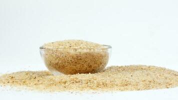 psyllium casca isobgol em branco fundo foto