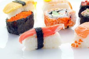 Sushi arroz lista variedade foto