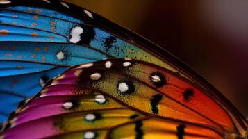 caleidoscópio do orgulho dentro uma de borboleta asas foto