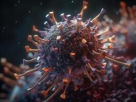3d render do anticorpo defendendo contra vírus foto