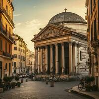 panorâmico aéreo paisagem urbana do Veneza com santa maria della saudação igreja, veneto, Itália , gerar ai foto