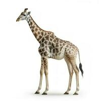 girafa isolado em branco fundo, gerar ai foto