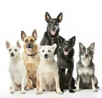 cachorros isolado em branco fundo, gerar ai foto