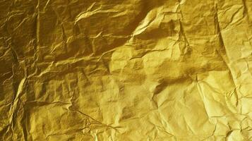 detalhes do dourado textura fundo com gradiente e sombra. ouro cor pintura muro. luxo dourado fundo e papel de parede. ouro frustrar ou invólucro papel, gerar ai foto