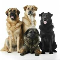 cachorros isolado em branco fundo, gerar ai foto