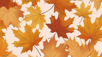 outono folhas isolado em branco fundo coleção, gerar ai foto