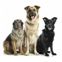 cachorros isolado em branco fundo, gerar ai foto