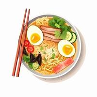 ramen tradicional japonês Comida. ai gerado foto