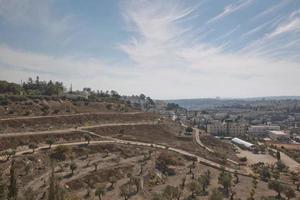 vista da cidade sagrada de jerusalém em israel a partir do monte das azeitonas